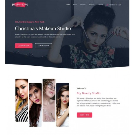 Plantilla Web Salón Belleza