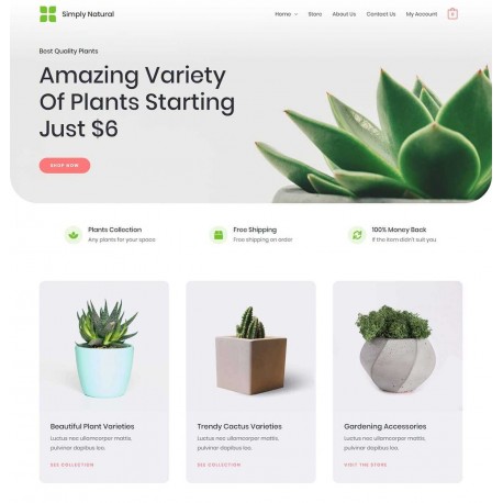 Plantilla Web Plantas