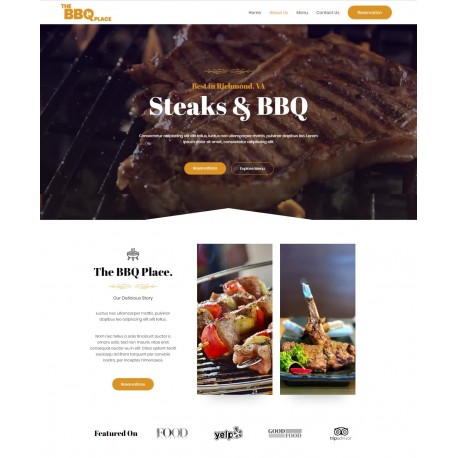 Plantilla Web BBQ Restaurant